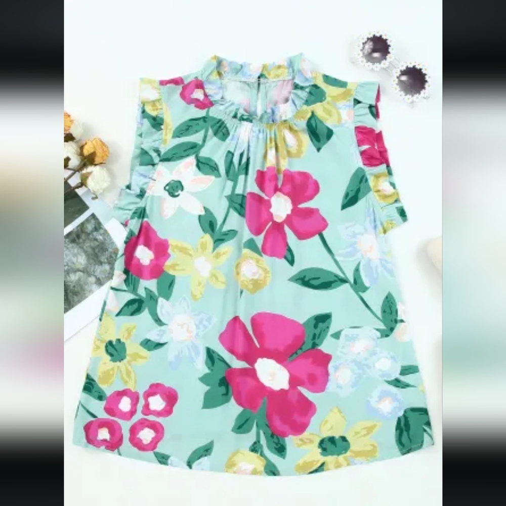 New Green floral top - Picture 12 of 16